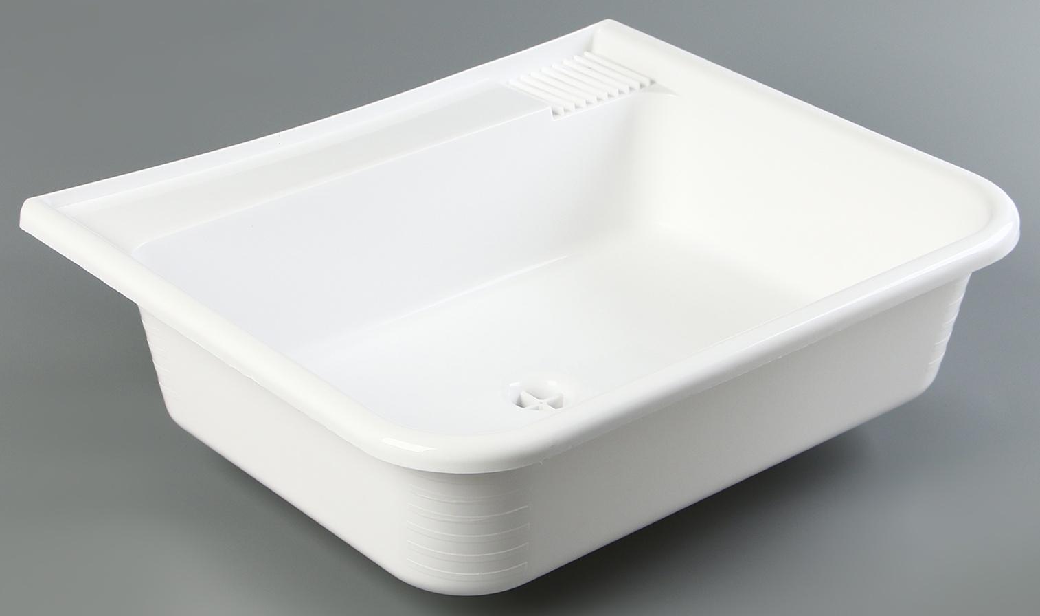 Раковина с выпуском 41 х 49 х 14 см, пластик