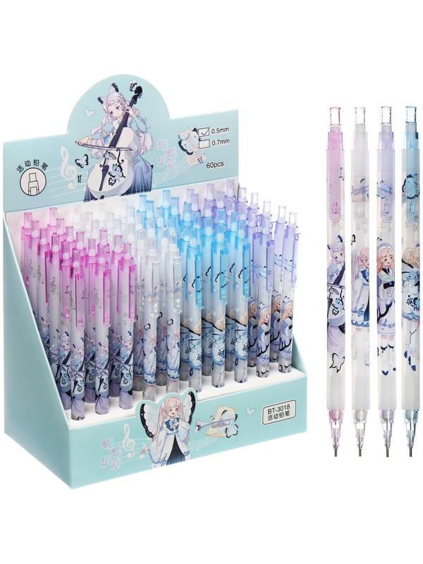 Карандаш механический 0,5мм, НВ, корпус МИКС Аниме (штрихкод на штуке)