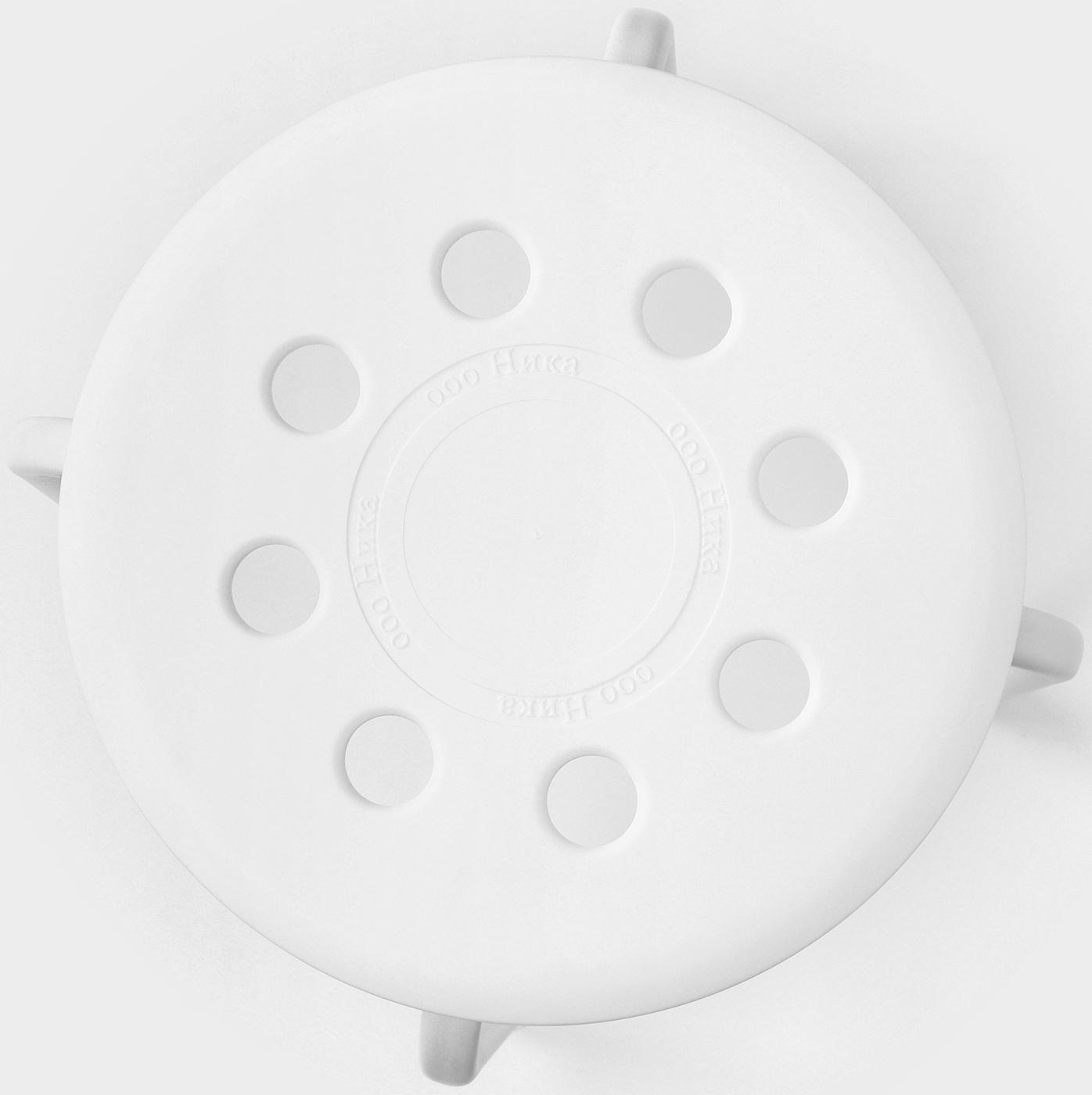 Табурет с пластмассовым сиденьем, цвет белый