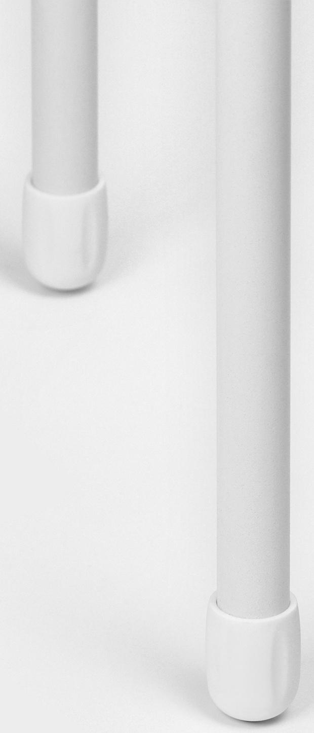 Табурет с пластмассовым сиденьем, цвет белый