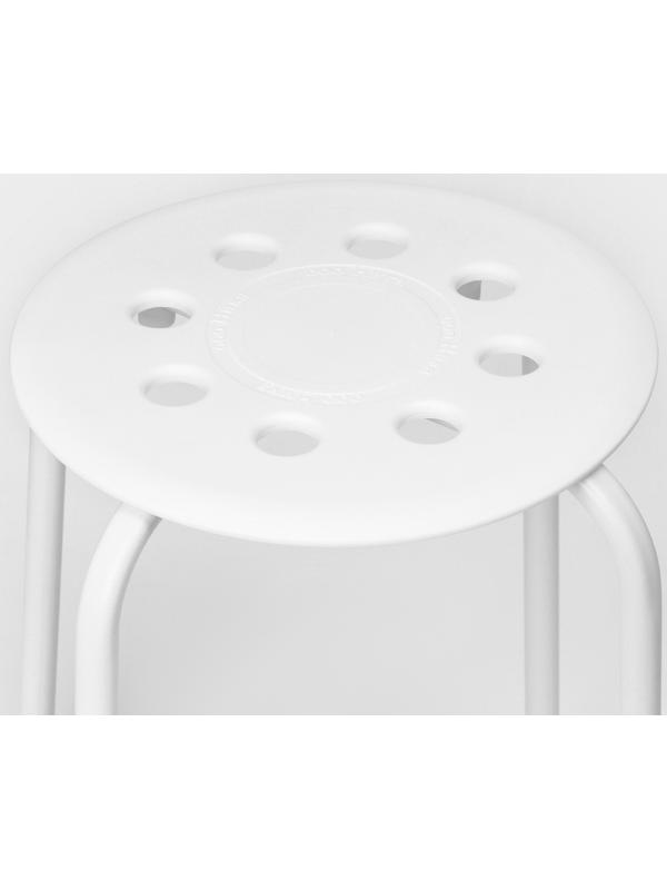 Табурет с пластмассовым сиденьем, цвет белый