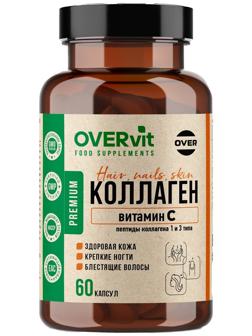 Коллаген говяжий + Витамин С, 60 капсул  по 720 мг