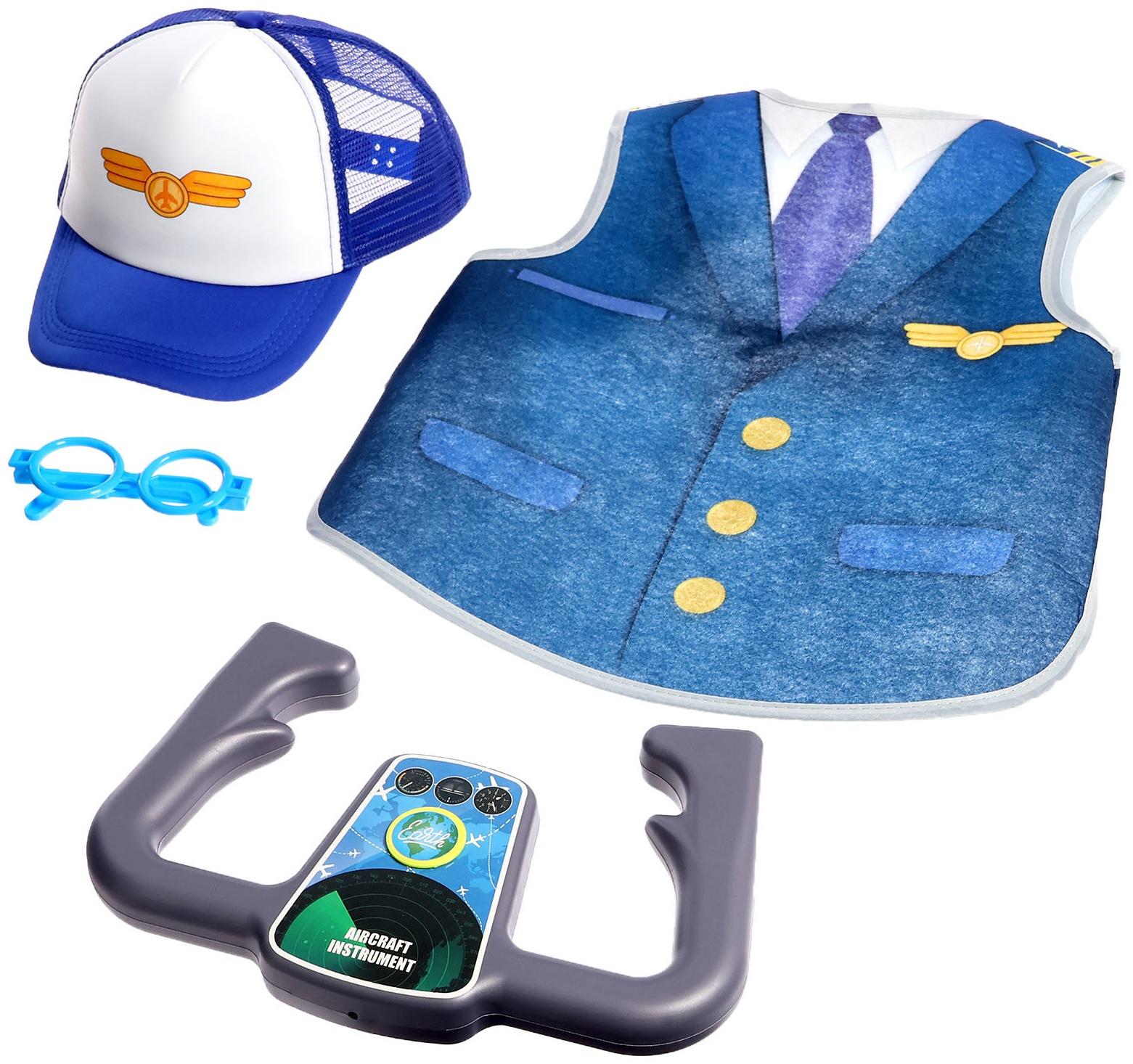 Набор пилота «Лётчик», с текстильным жилетом, 4 предмета