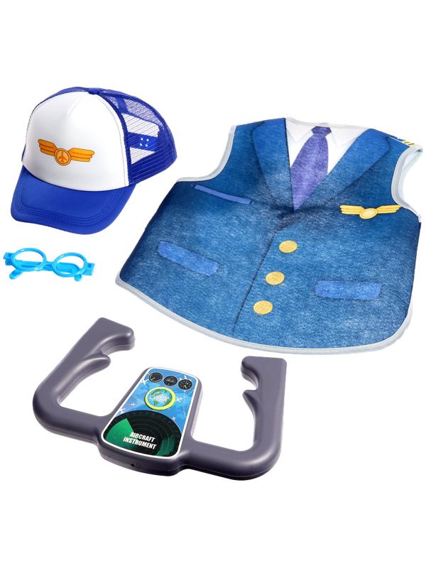 Набор пилота «Лётчик», с текстильным жилетом, 4 предмета