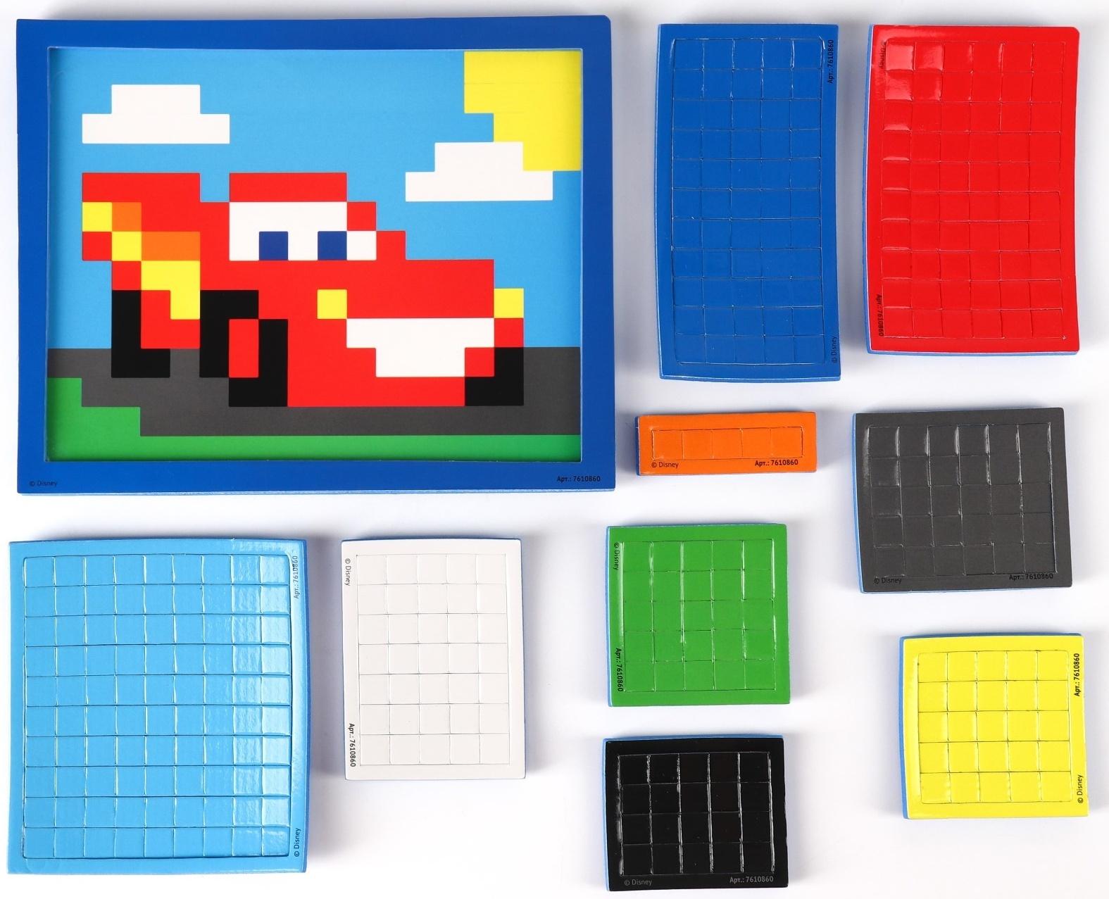 Набор мозаек 3 в 1 , Авквамозайка, Темпомозайка и ЕВА, Тачки