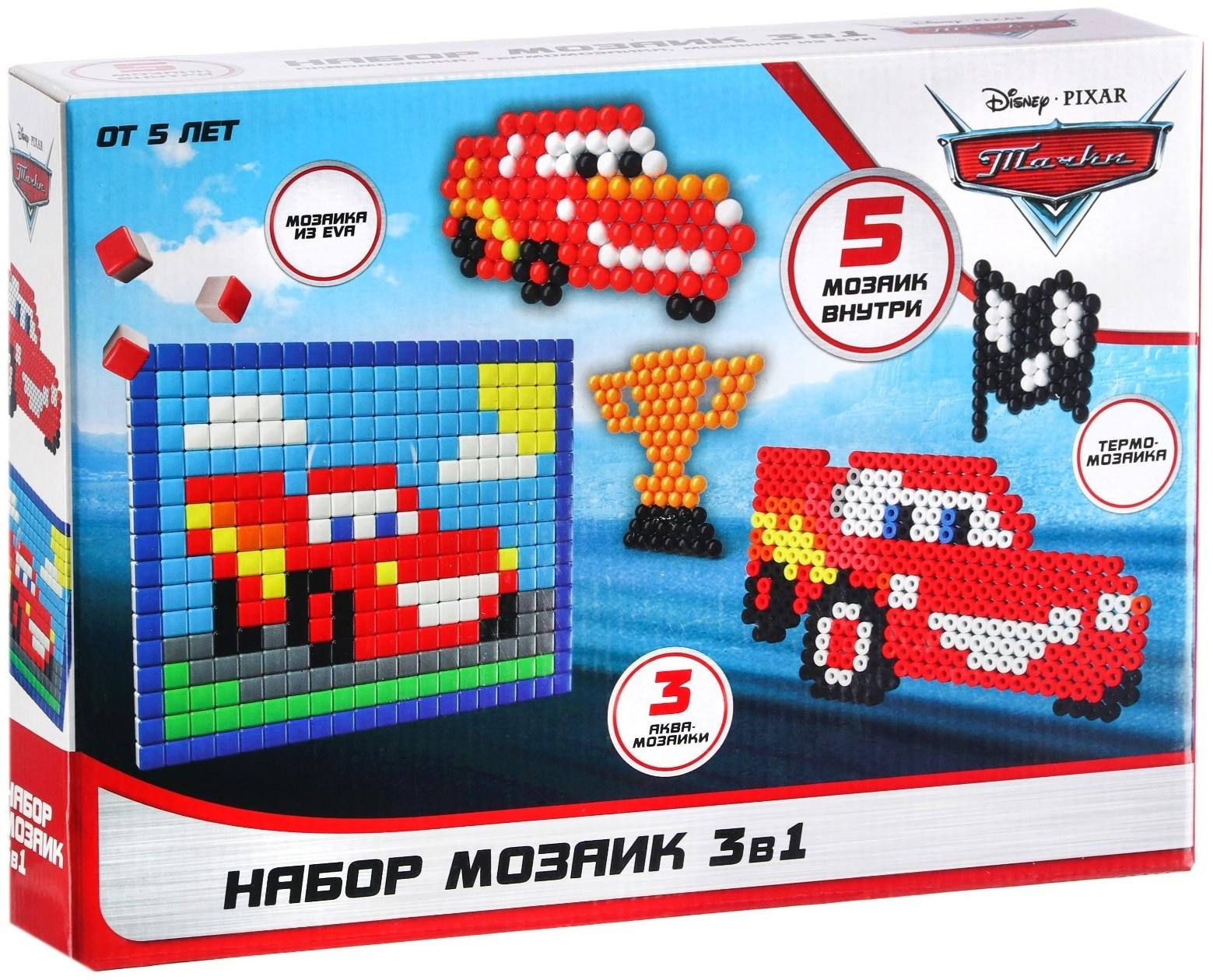 Набор мозаек 3 в 1 , Авквамозайка, Темпомозайка и ЕВА, Тачки