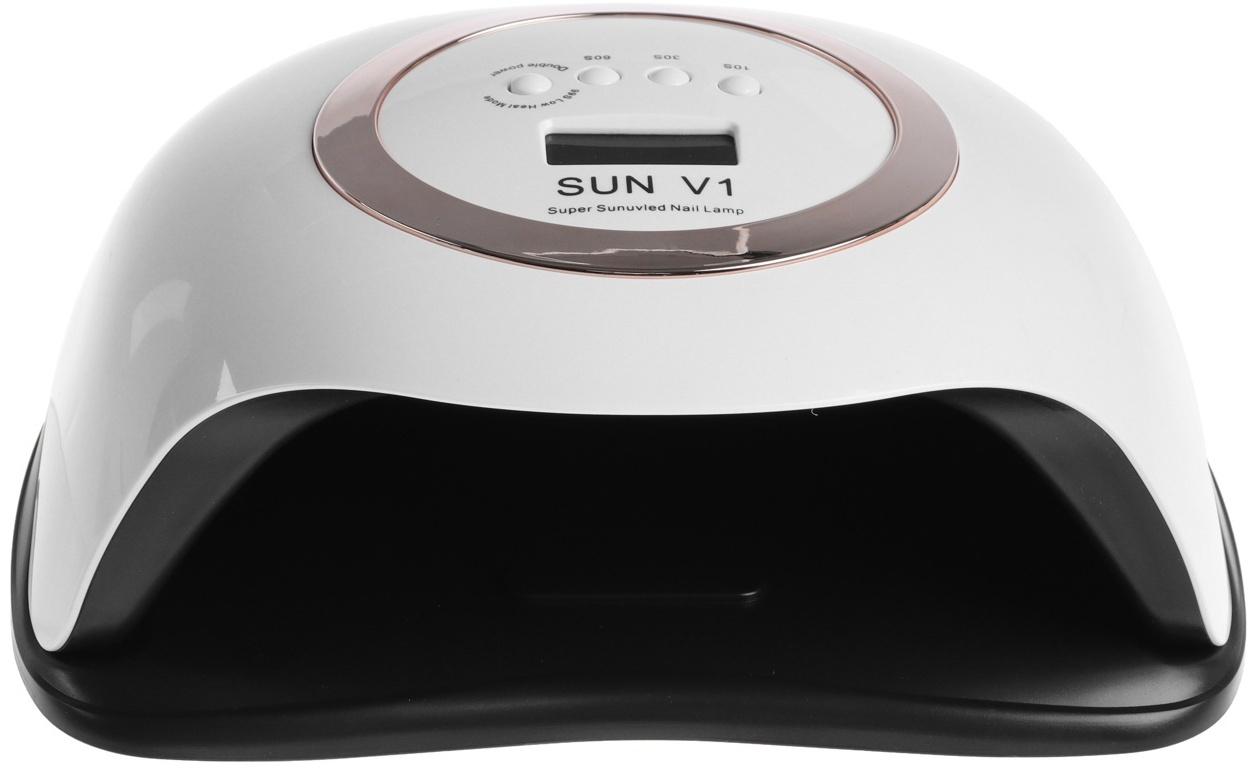 Лампа для гель Luazon LUF-12, UV/LED, 168 Вт, 42 диода, таймер 10/30/60/99 с, бело-золотая