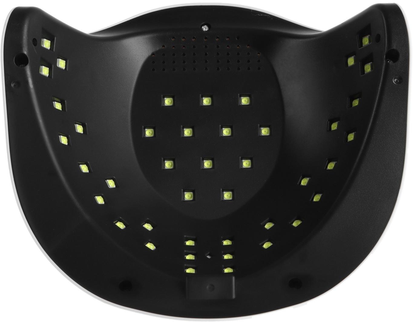 Лампа для гель Luazon LUF-12, UV/LED, 168 Вт, 42 диода, таймер 10/30/60/99 с, бело-золотая