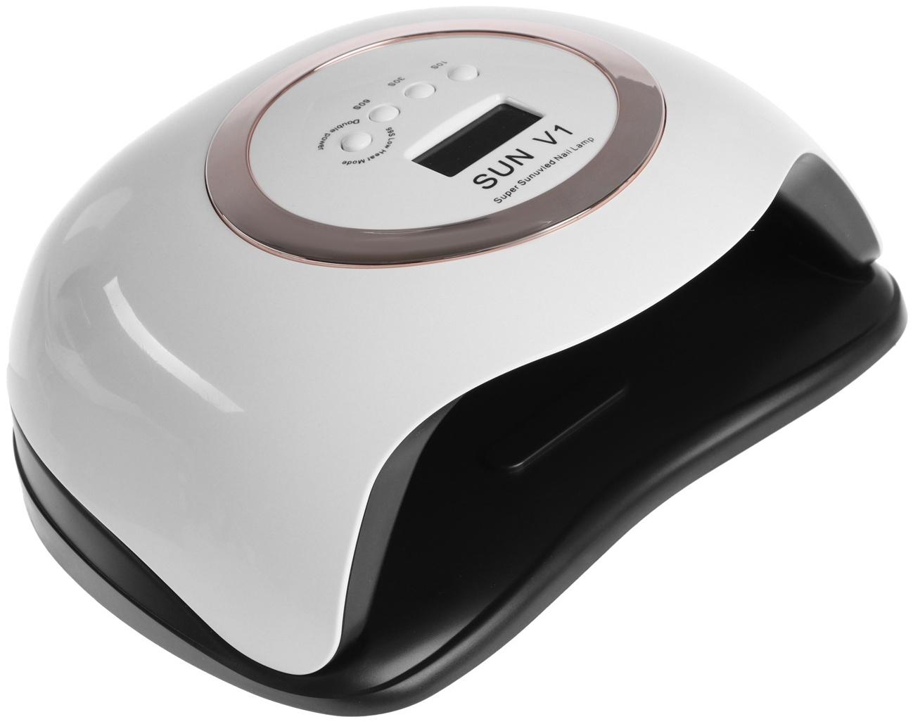 Лампа для гель Luazon LUF-12, UV/LED, 168 Вт, 42 диода, таймер 10/30/60/99 с, бело-золотая