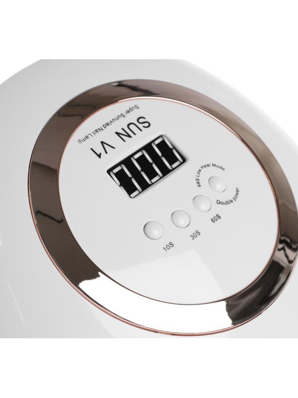 Лампа для гель Luazon LUF-12, UV/LED, 168 Вт, 42 диода, таймер 10/30/60/99 с, бело-золотая