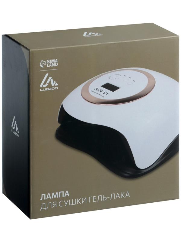 Лампа для гель Luazon LUF-12, UV/LED, 168 Вт, 42 диода, таймер 10/30/60/99 с, бело-золотая