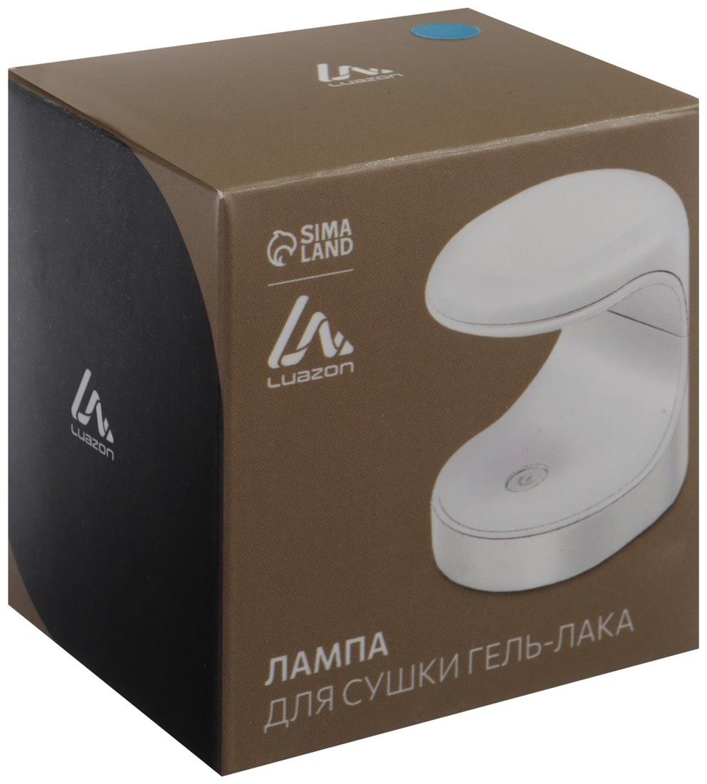 Лампа для гель лака Luazon LUF-07, UV/LED, 16 Вт, 3 диода, для типс, USB, белая