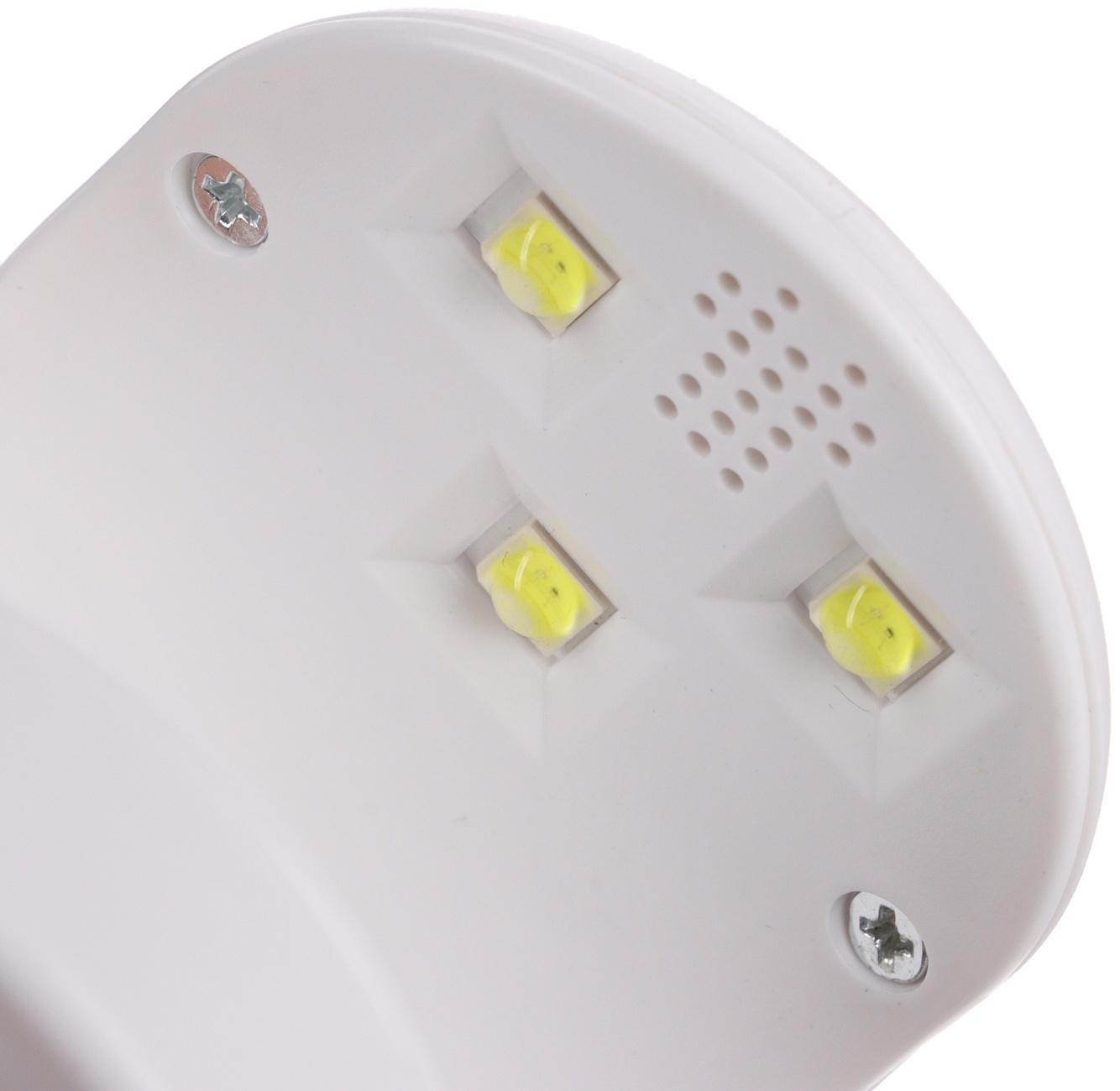 Лампа для гель лака Luazon LUF-07, UV/LED, 16 Вт, 3 диода, для типс, USB, белая