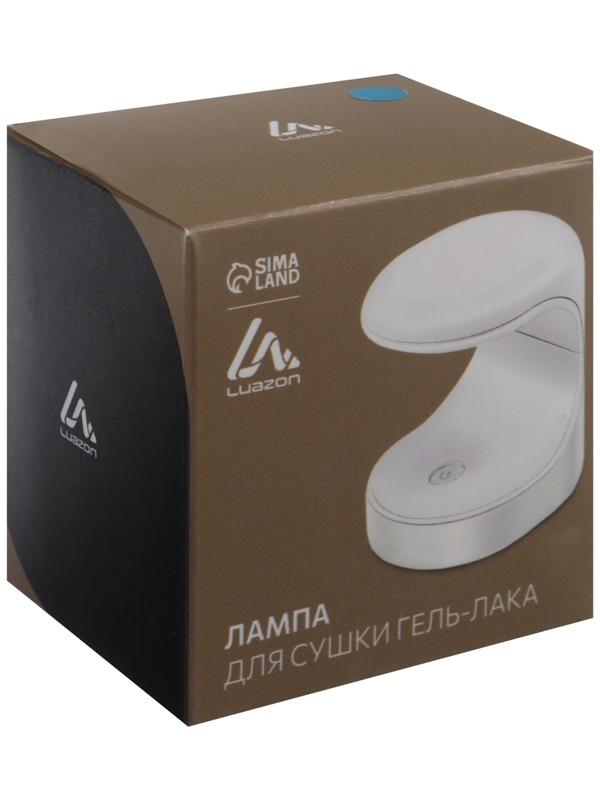 Лампа для гель лака Luazon LUF-07, UV/LED, 16 Вт, 3 диода, для типс, USB, белая
