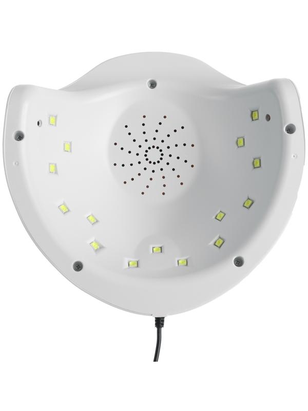 Лампа для гель-лака Luazon LUF-06, UV/LED, 36 Вт, 15 диодов, таймер 30/60/90 с, USB, белая