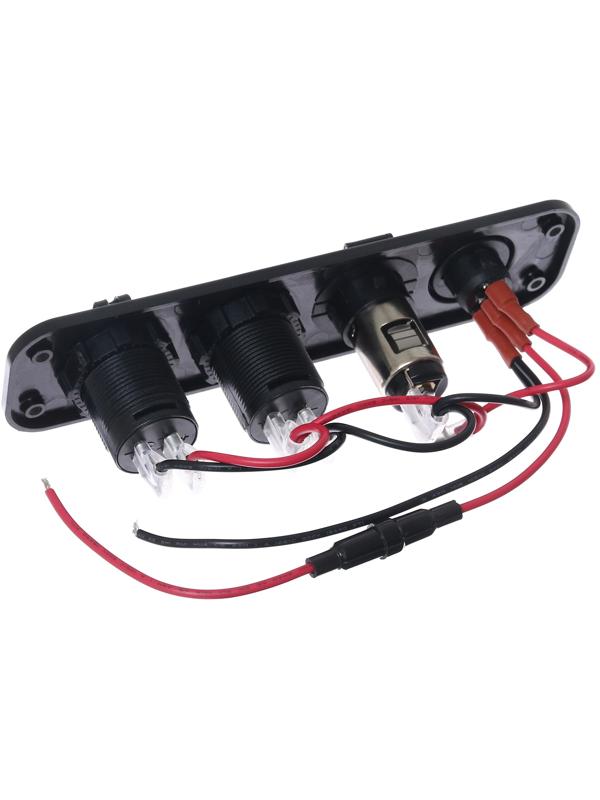 Приборная панель, вольтметр, прикуриватель, 2 USB 2.1 А, 5 В