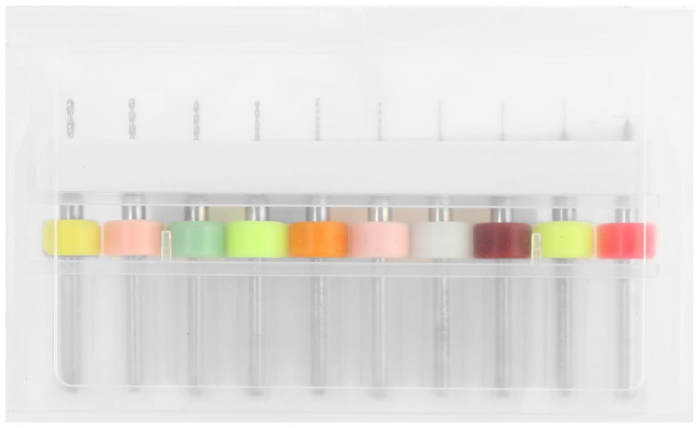 Набор сверл для ЧПУ печатных плат ТУНДРА, карбид вольфрама, 0.1 - 1 мм, 3.2 мм, 10 шт.