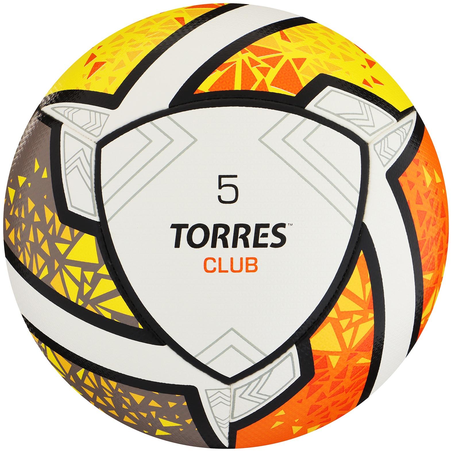 Мяч футбольный TORRES Club F323965, PU, гибридная сшивка, 10 панелей, р. 5