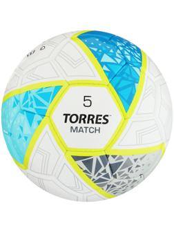 Мяч футбольный TORRES Match F323975, PU, ручная сшивка, 32 панели, р. 5