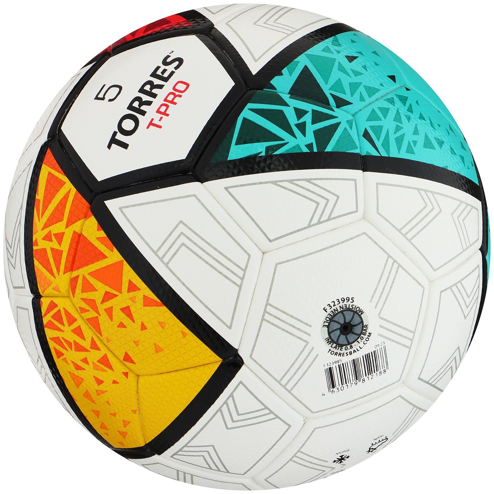 Мяч футбольный TORRES T-Pro F323995, PU-Microf, термосшивка, 32 панели, р. 5