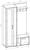 Прихожая Моника-2 с зеркалом 1250х430х2100 Белый