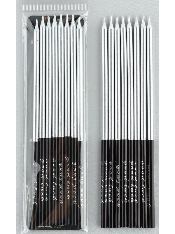 Набор свечей в торт «В твой особенный день», серебро, 8 шт