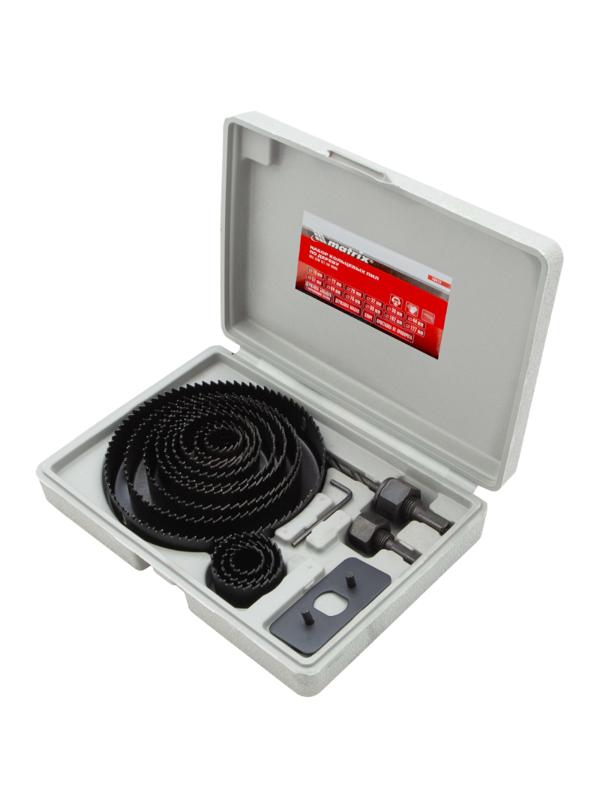 Набор кольцевых пил по дереву Matrix 19-127мм, 12 предм. (70472)