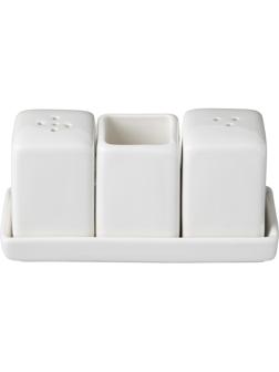 Набор для специй 3пр/наб на подст. Кунстверк фарфор H=60,L=130,B=55мм;белый