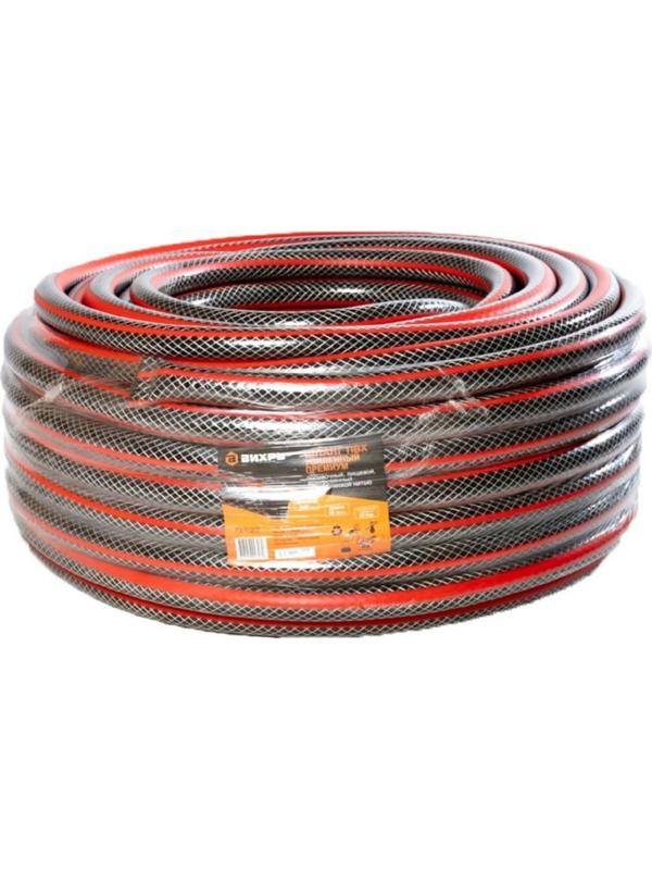 Шланг поливочный, усил. Трехслойный армированный 3/4, 50м Вихрь 73/7/2/8