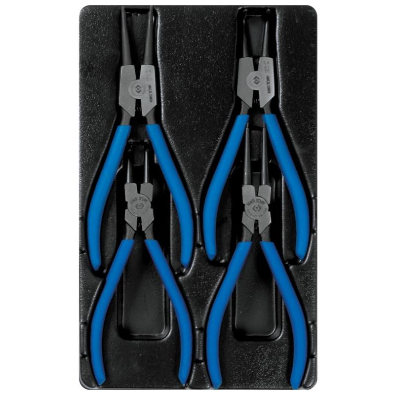 Набор съемников стопорных колец, ложемент, 4 предмета KING TONY