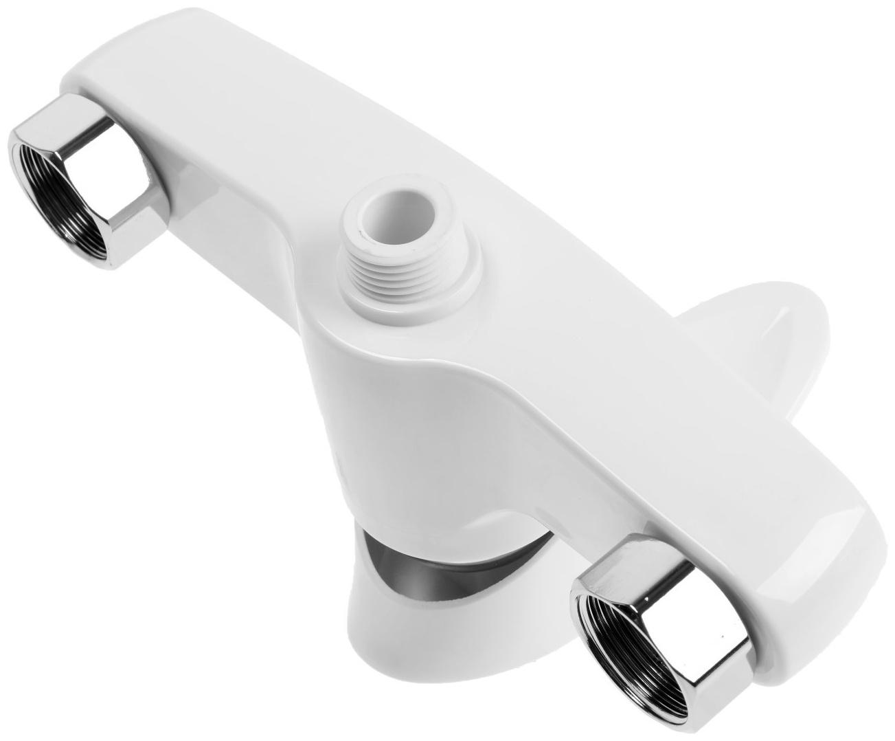 Смеситель для душа ZEIN Z3670, однорычажный, без душевого набора, белый