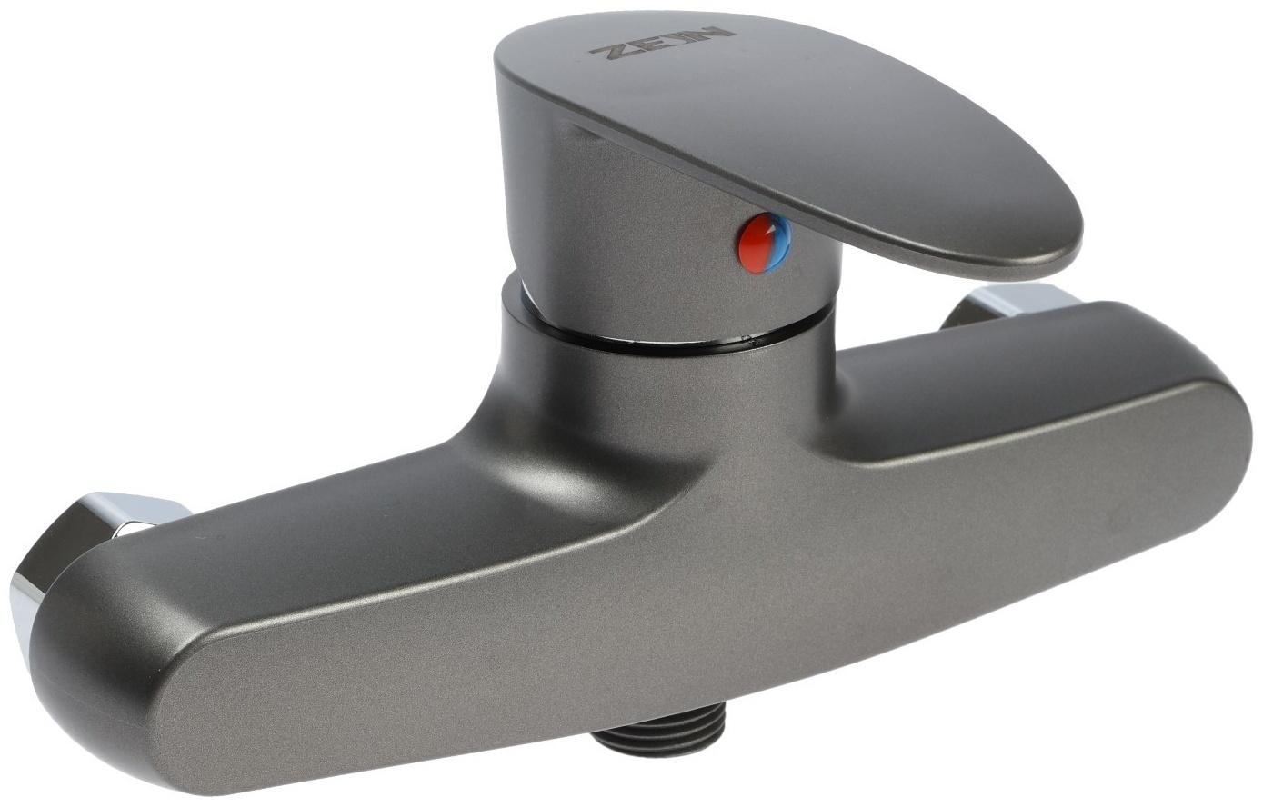 Смеситель для душа ZEIN Z3671, однорычажный, без душевого набора, графит