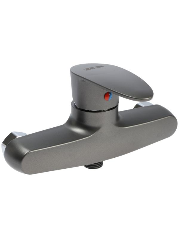 Смеситель для душа ZEIN Z3671, однорычажный, без душевого набора, графит