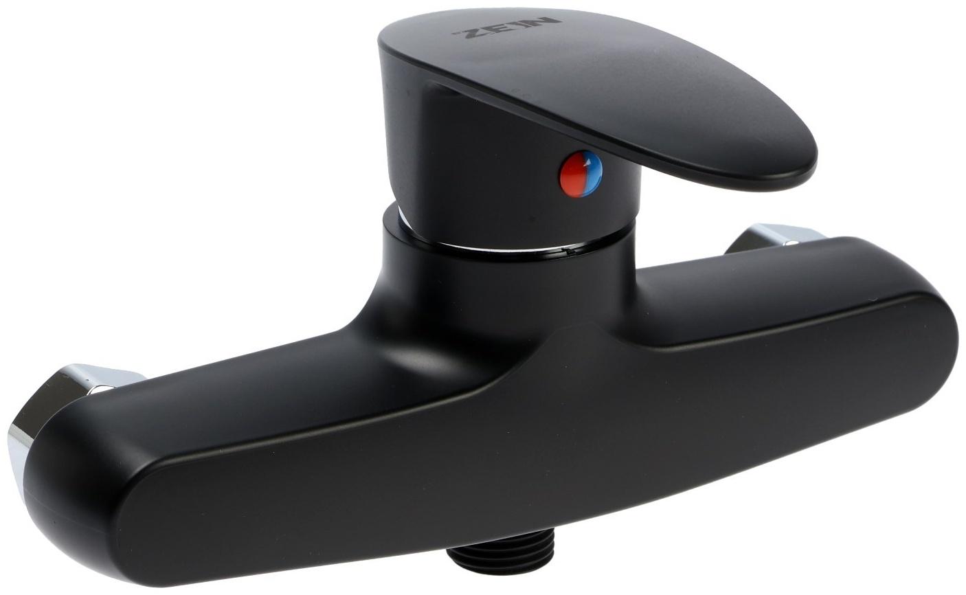 Смеситель для душа ZEIN Z3672, однорычажный, без душевого набора, черный