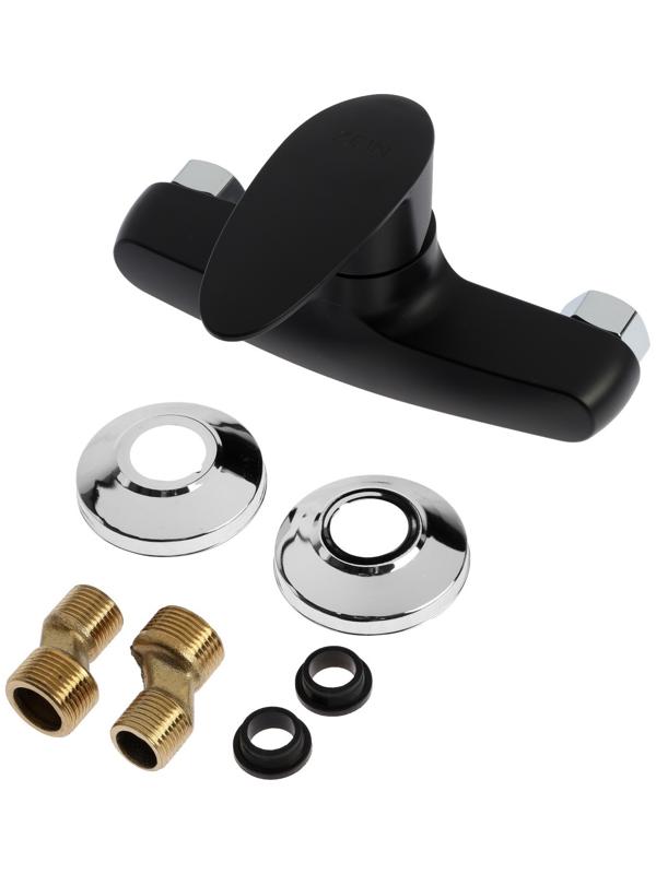 Смеситель для душа ZEIN Z3672, однорычажный, без душевого набора, черный