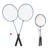 Бадминтон метал.; ракетки 2 шт 63*20 см., волан 1 шт., сетка, синий