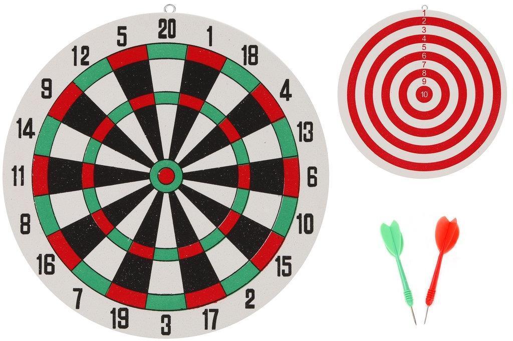 Дартс X-Match двухсторонний 10 дюймов (25 см.), 2 дротика, EVA