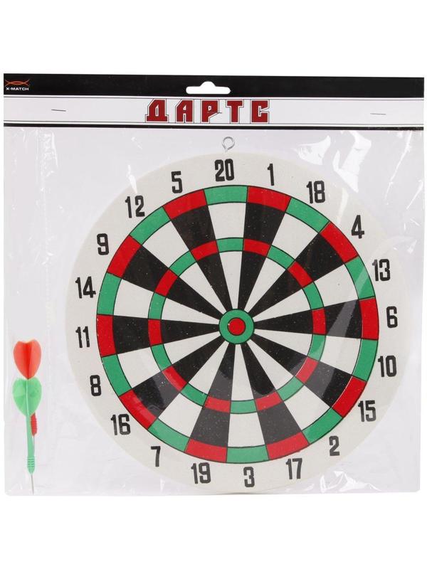 Дартс X-Match двухсторонний 10 дюймов (25 см.), 2 дротика, EVA