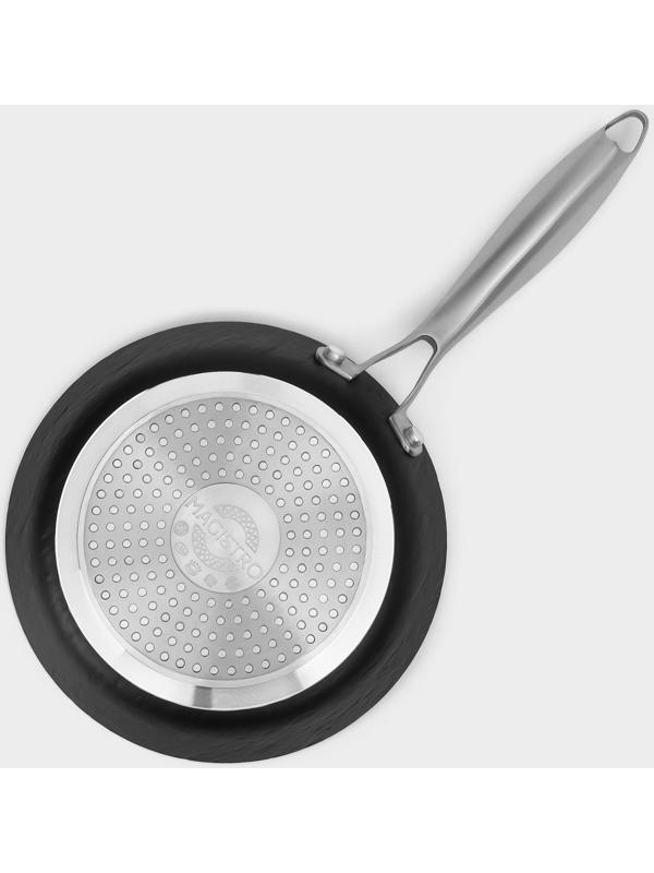 Сковорода Magistro Rock Stone, d=20 см, h=4 см, антипригарное покрытие, индукция, цвет чёрный