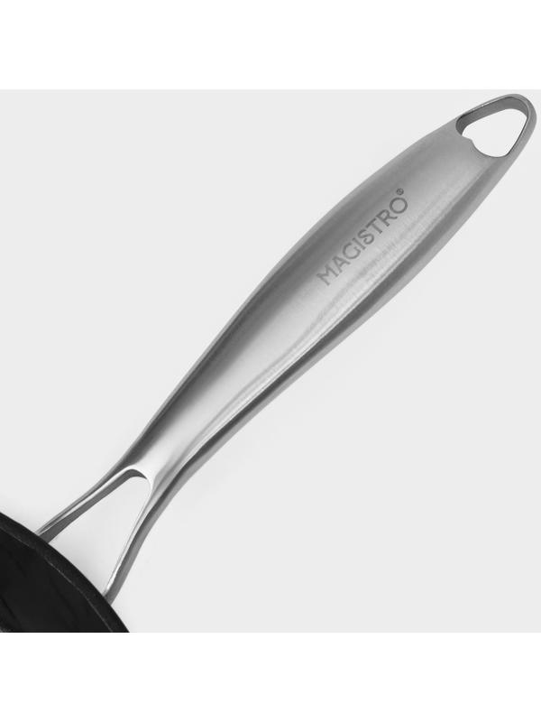 Сковорода Magistro Rock Stone, d=20 см, h=4 см, антипригарное покрытие, индукция, цвет чёрный