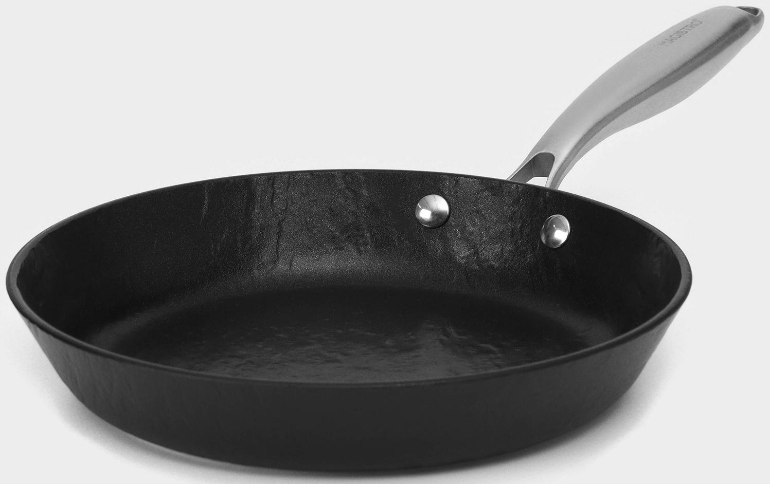 Сковорода Magistro Rock Stone, d=24 см, h=4,5 см, антипригарное покрытие, индукция, цвет чёрный