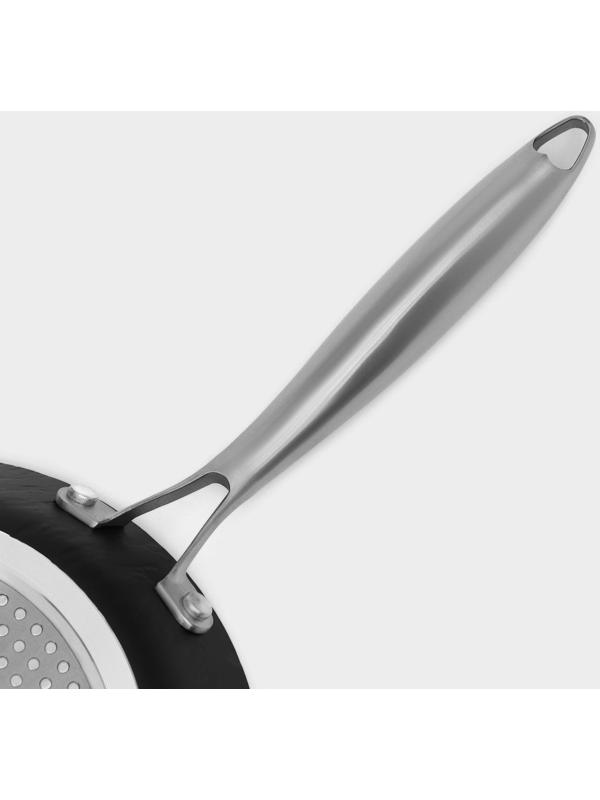 Сковорода Magistro Rock Stone, d=24 см, h=4,5 см, антипригарное покрытие, индукция, цвет чёрный