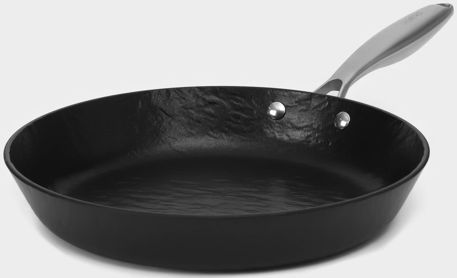 Сковорода Magistro Rock Stone, d=28 см, h=5 см, антипригарное покрытие, индукция, цвет чёрный