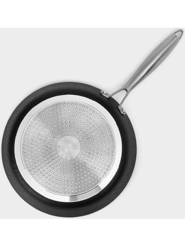 Сковорода Magistro Rock Stone, d=28 см, h=5 см, антипригарное покрытие, индукция, цвет чёрный