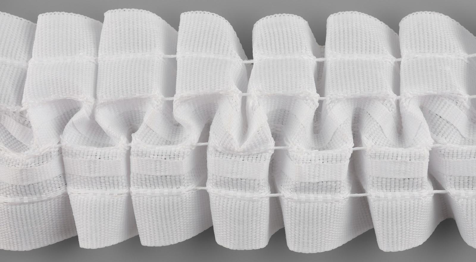 Шторная лента классическая, матовая, 6 см, 50 ± 1 м, цвет белый