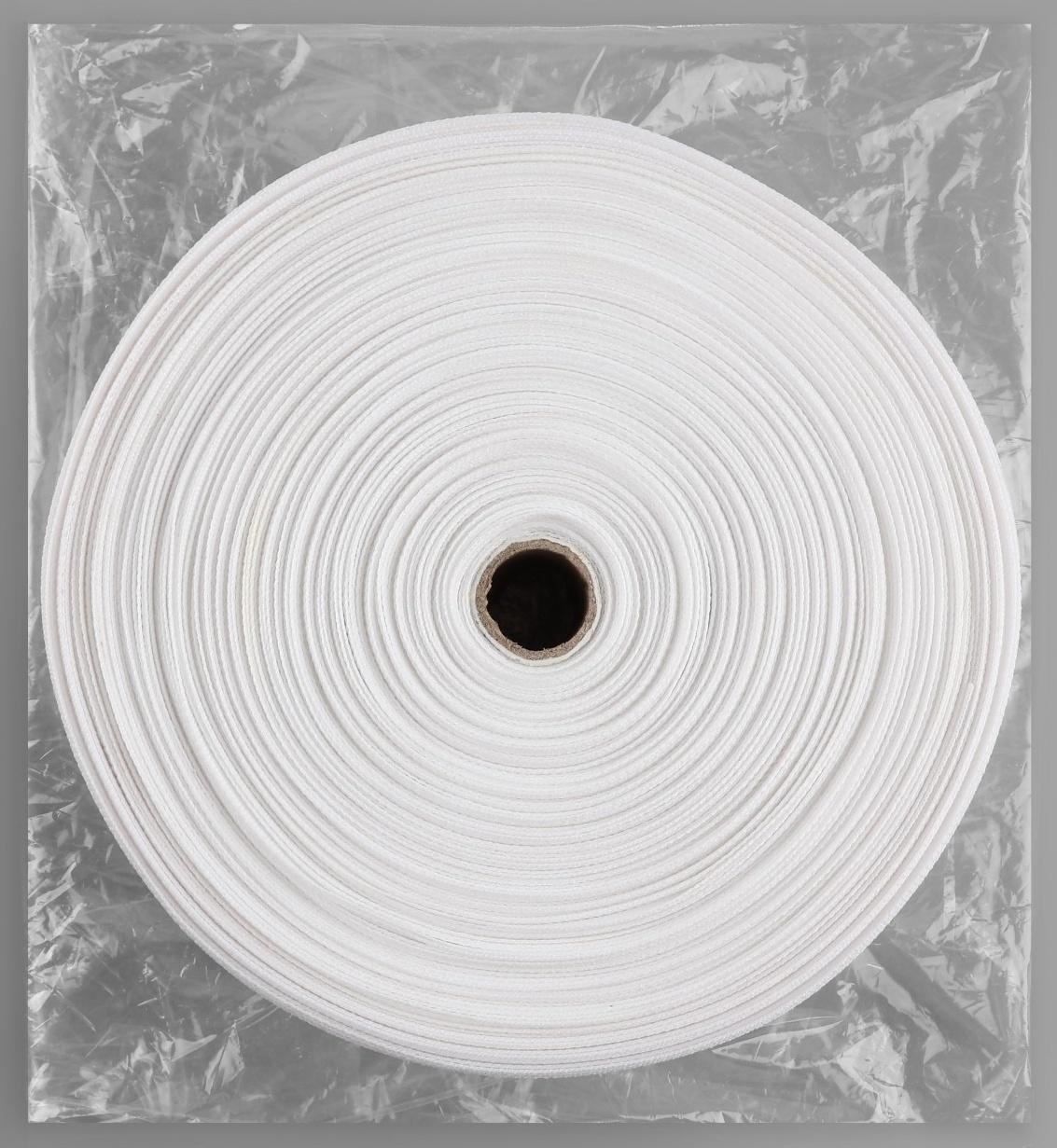 Шторная лента классическая, матовая, 6 см, 50 ± 1 м, цвет белый