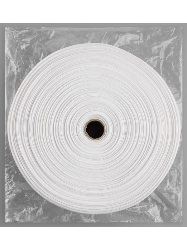 Шторная лента классическая, матовая, 6 см, 50 ± 1 м, цвет белый