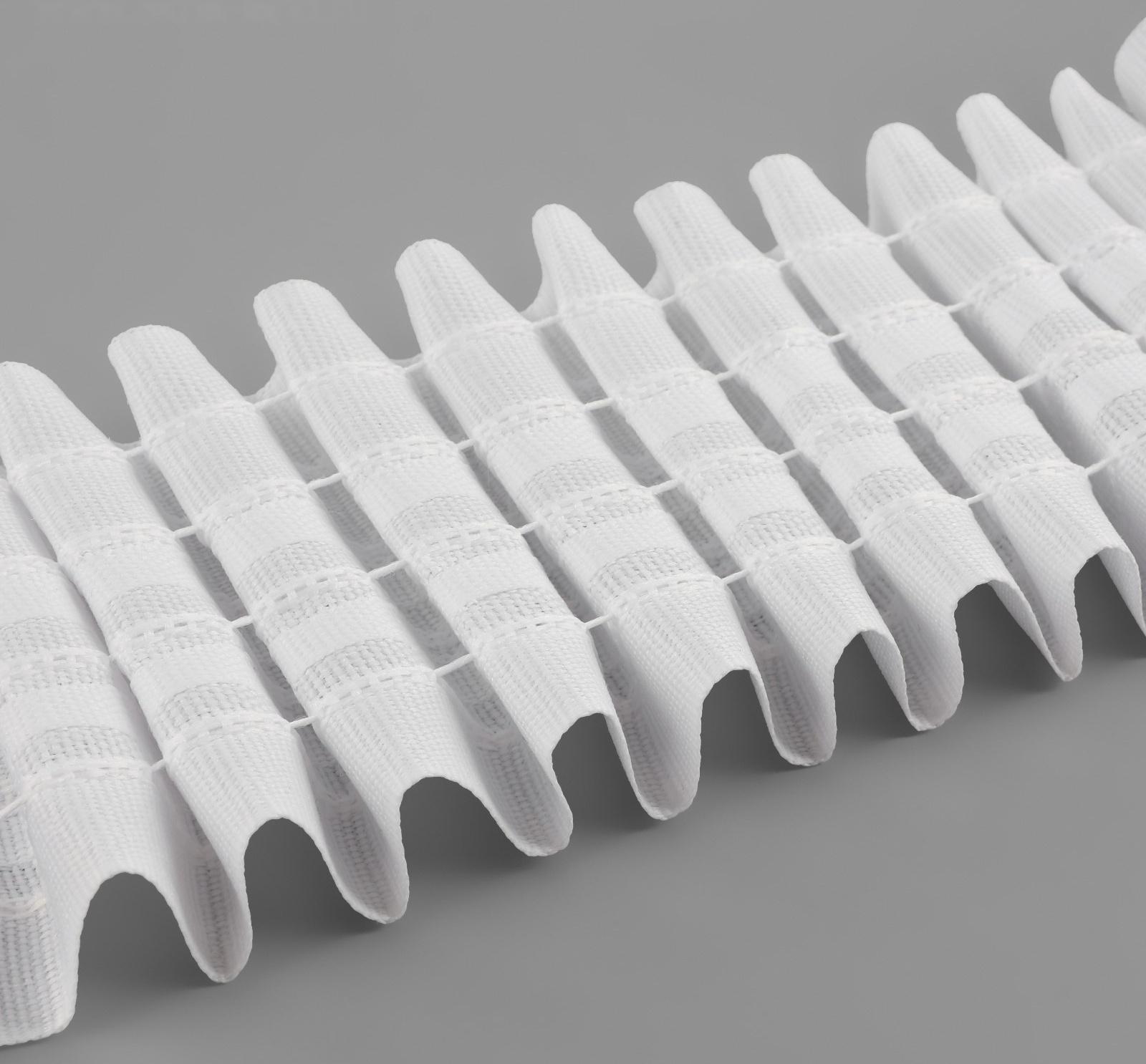 Шторная лента фиксированная сборка, матовая, 6 см, 50 ± 1 м, цвет белый