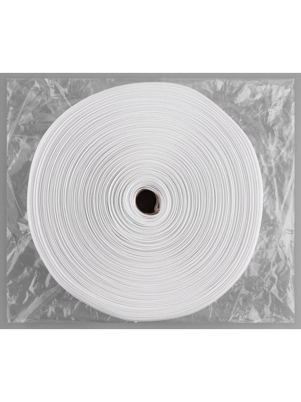 Шторная лента фиксированная сборка, матовая, 6 см, 50 ± 1 м, цвет белый