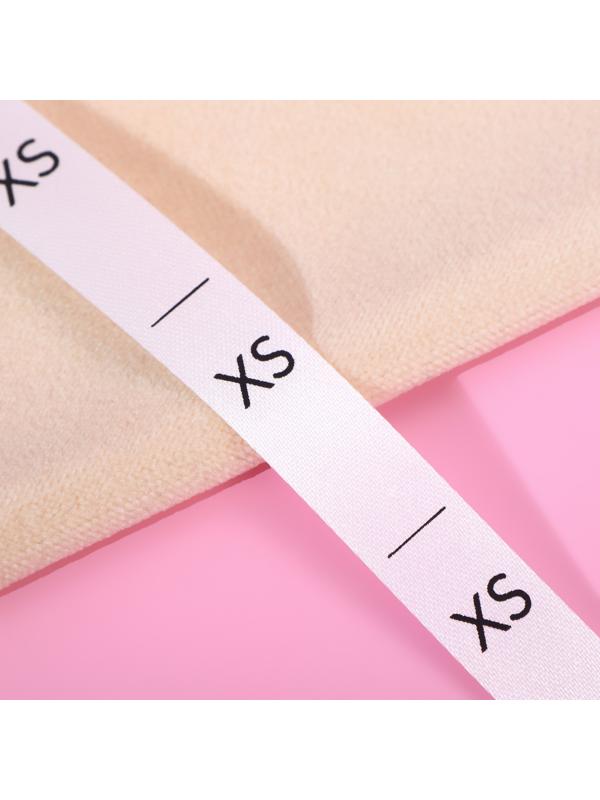 Размерник сатиновый, «XS», 1000 шт, 12 мм, 30 м, цвет белый